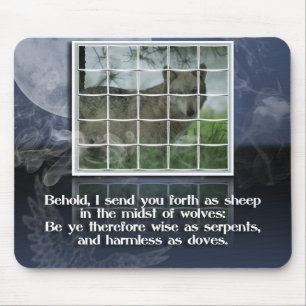 Mousepad CARNEIROS das CITAÇÕES da BÍBLIA do 10:16 de