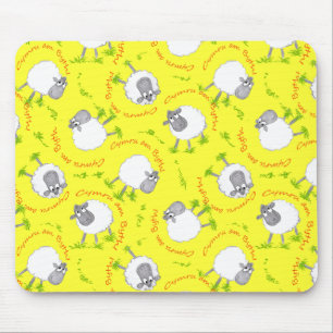 Mousepad Carneiros de Galês do divertimento, Wales para