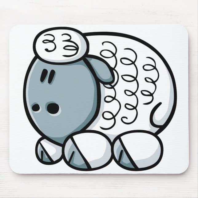 Mousepad Carneiros dos desenhos animados (Frente)
