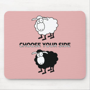 Mousepad Carneiros preto e branco