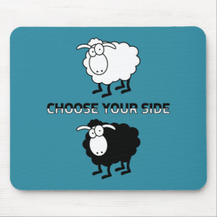 Mousepad Carneiros preto e branco