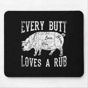 Mousepad Carnes Fumantes Engraçadas Carne Bacon Churrasco P
