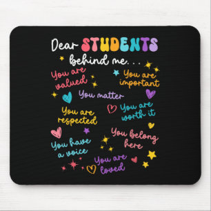 Mousepad Caro Aluno Atrás de Mim De Volta à Escola Agradeci