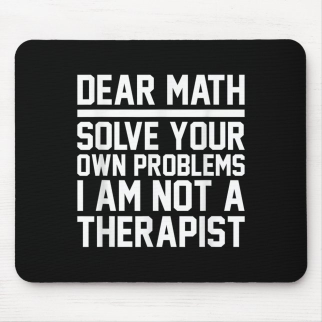 Mousepad Caro Design de Humor Matemático Resolve Problemas  (Frente)