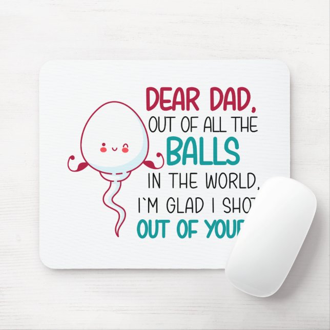 Mousepad Caro Pai, de todas as bolas do mundo (Com mouse)