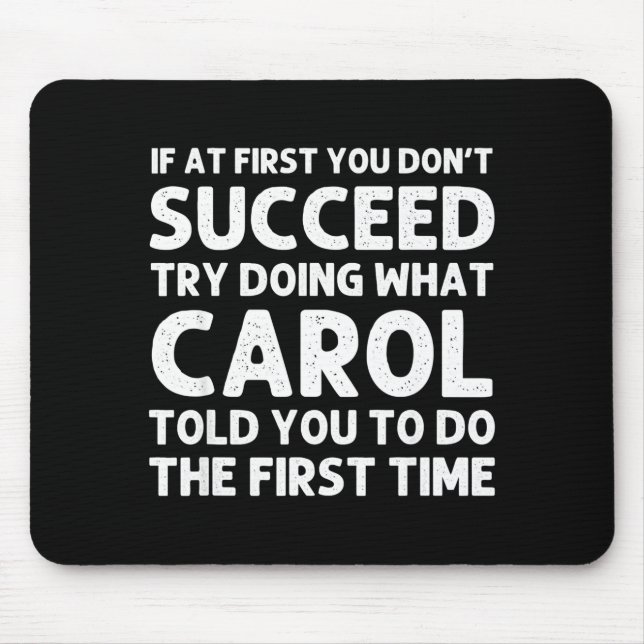 Mousepad Carol Name D Birthday Funny Christmas J  (Frente)