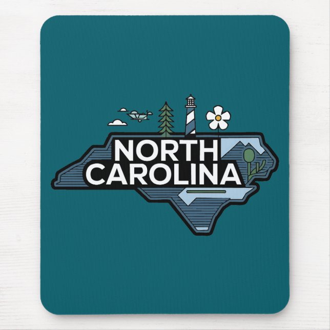 Mousepad Carolina do Norte, Estados Unidos (Frente)