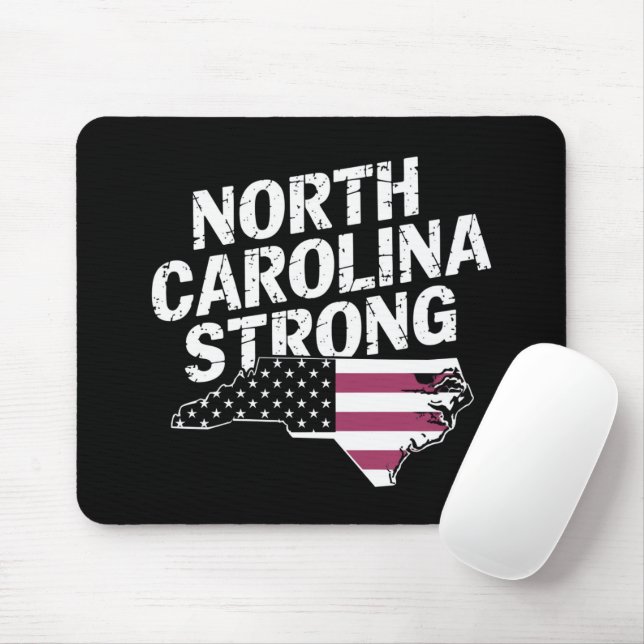 Mousepad Carolina Do Norte Forte Com Bandeira Do Estado E D (Com mouse)