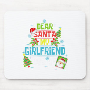 Mousepad Caros Papais noeis, Meu Namorada Fez Xmas Namorado