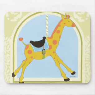 Mousepad Carousel Giraffe de June Erica Vess