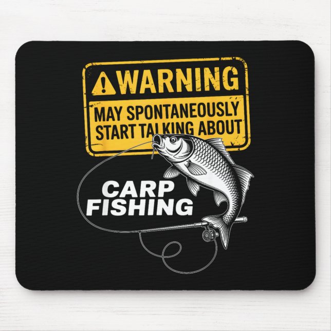 Mousepad Carp Fishing Design For Men Funny Catfish And Carp (Frente)