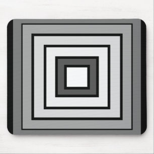 Mousepad Carpete de cinza preto-branco minimalista