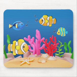 Mousepad Carregador de Mouse de Bolsa Oceânica