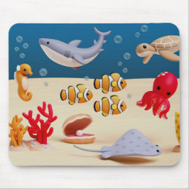 Mousepad Carregador de Mouse de Bolsa Oceânica