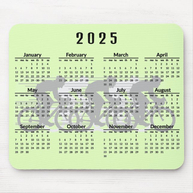 Mousepad Carregador de Mouse de Calendário Design 2025 do C (Frente)