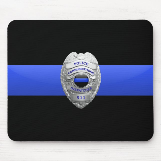 Mousepad Carregador de Mouse do Crachá do Expedidor da Polí (Frente)