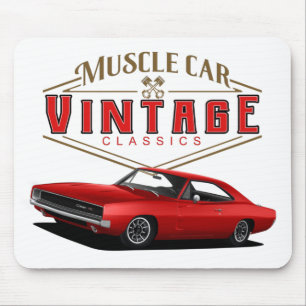 Mousepad Carregador de Vintagem de Carros Musculares
