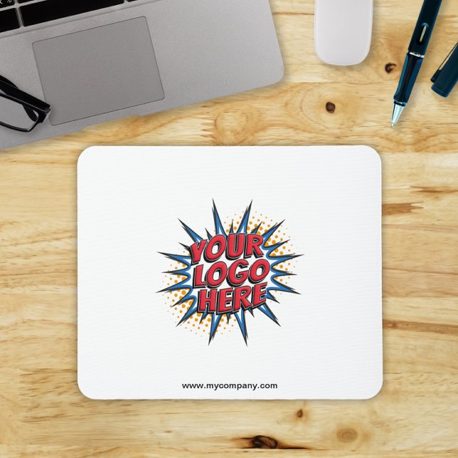 Mousepad Carregamento de logotipo Branco simples moderno (Criador carregado)