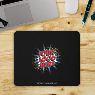 Mousepad Carregamento de logotipo preto simples moderno