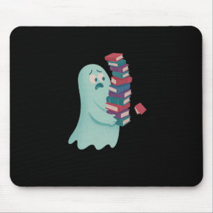 Mousepad Carregando Fantasma Bonito Demasiados Livros Livro