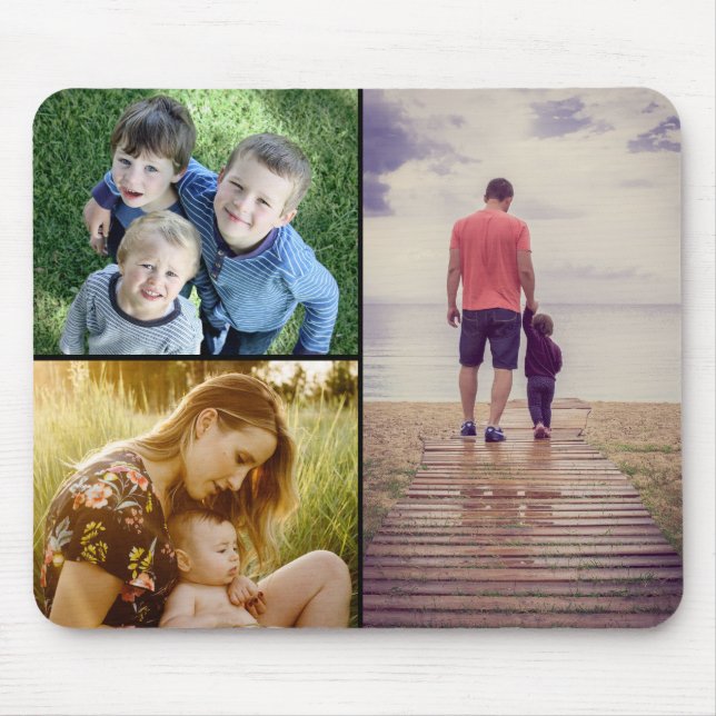 Mousepad Carregar três fotos (Frente)