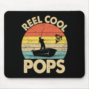 Mousepad Carretel Vintage Resfriado Pops de Pesca Dia dos P