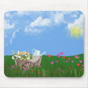Mousepad carrinha velha com flores