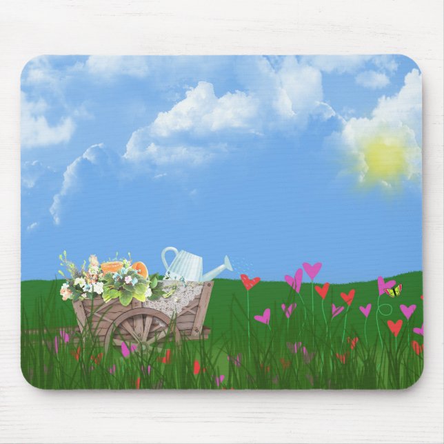 Mousepad carrinha velha com flores (Frente)