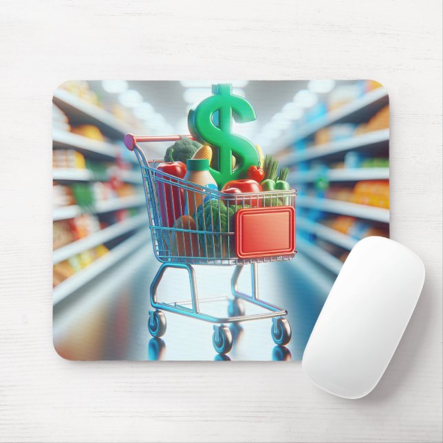 Mousepad Carrinho de Comprar em uma loja (Com mouse)