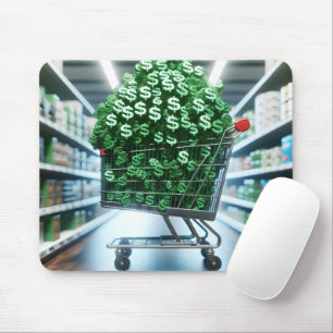 Mousepad Carrinho de Comprar em uma loja