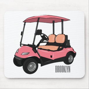 Mousepad Carrinho de golfe / desenho animado de buggy de go