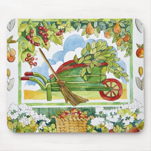 Mousepad Carrinho de mão - bordadura 2012 do jardim (Frente)