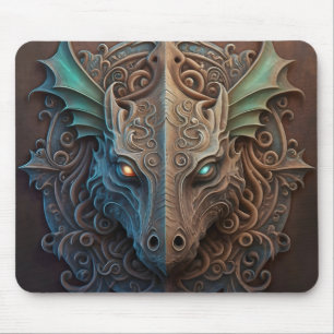Mousepad Carrinho do Dragão Gargoyle da Pedra Medieval