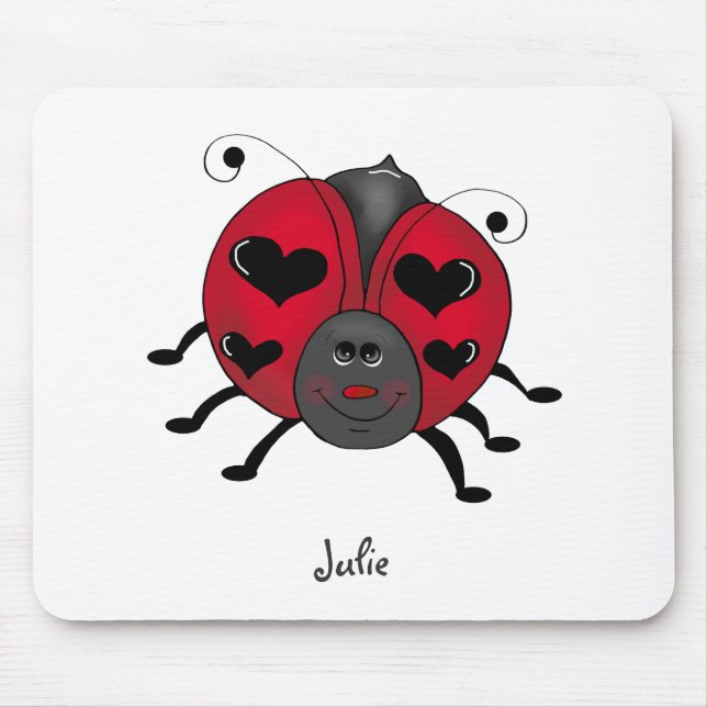 Mousepad Carrinhos do quintal · Joaninha de sorriso (Frente)