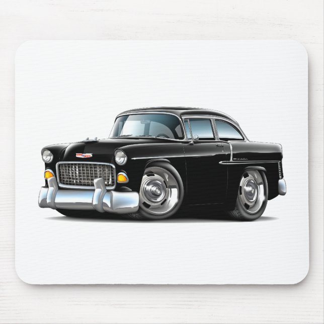 Mousepad Carro 1955 preto de Chevy Belair (Frente)