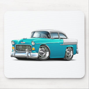 Mousepad Carro 1955 Turquesa-Branco de Chevy Belair