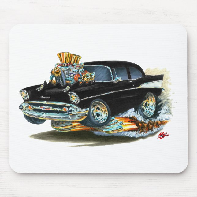 Mousepad Carro 1957 preto de Chevy 150-210 (Frente)