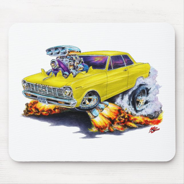 Mousepad Carro 1962-65 amarelo da nova (Frente)