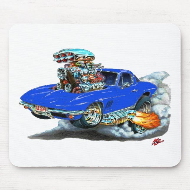 Mousepad Carro 1966-67 do azul de Corveta (Frente)