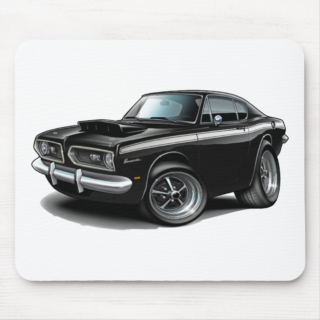 Mousepad Carro 1967-69 Preto-Branco do Barracuda (Frente)