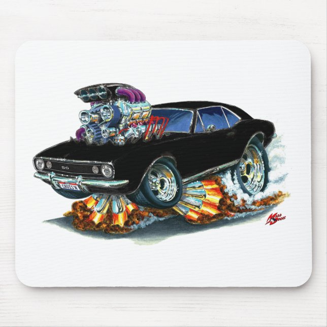 Mousepad Carro 1967 preto de Camaro SS (Frente)