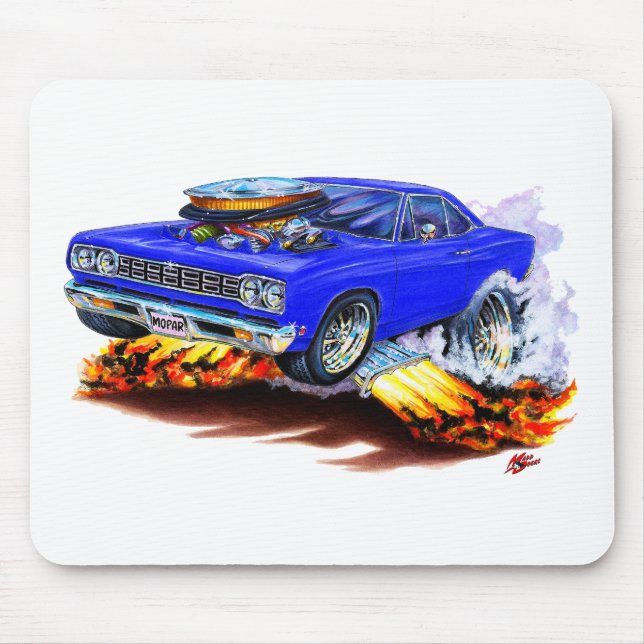 Mousepad Carro 1968-69 do azul do Roadrunner (Frente)