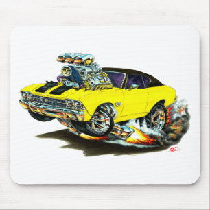 Mousepad Carro 1968-69 superior Amarelo-Preto de Chevelle