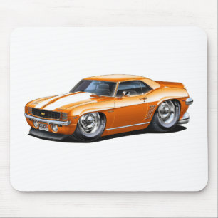 Mousepad Carro 1969 Alaranjado-Branco de Camaro