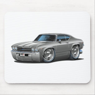 Mousepad Carro 1969 Prata-Branco de Chevelle