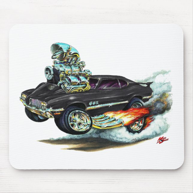 Mousepad Carro 1970-72 preto do cutelo 442 de Oldsmobile (Frente)