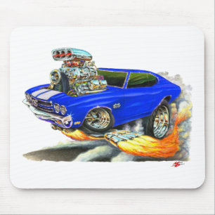 Mousepad Carro 1970 Azul-Branco de Chevelle