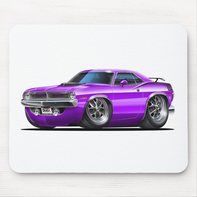 Mousepad Carro 1970 do roxo de Plymouth Cuda (Frente)
