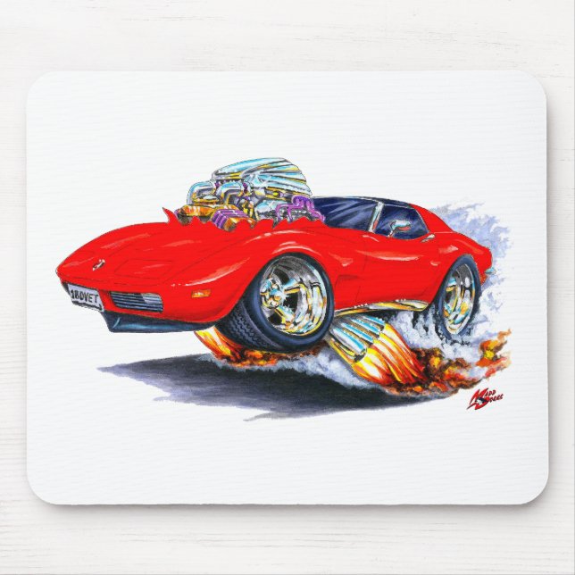 Mousepad Carro 1973-76 do vermelho de Corveta (Frente)