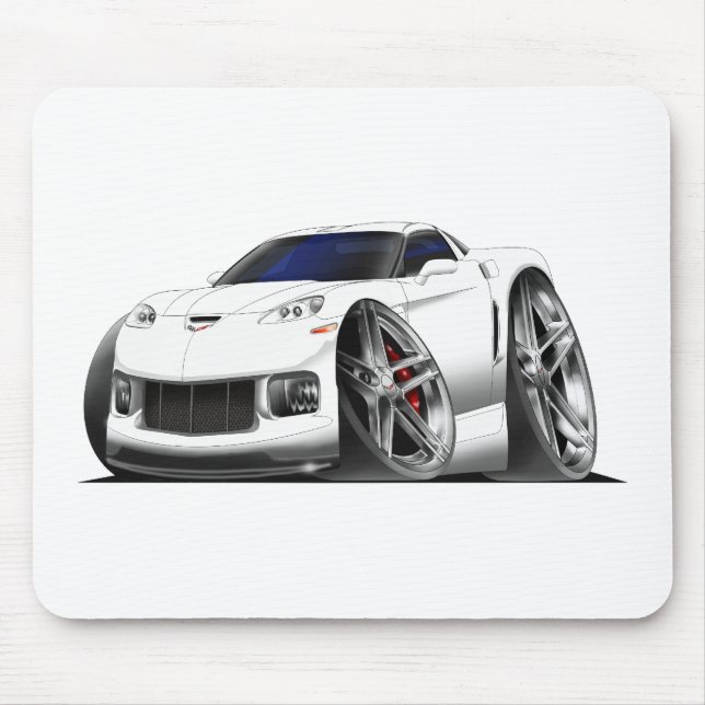 Mousepad Carro 2005-09 do branco de Corveta (Frente)